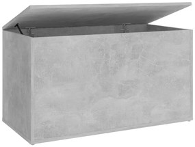 803060 vidaXL Cufăr de depozitare, gri beton, 84x42x46 cm, lemn compozit