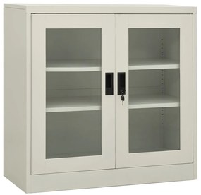 vidaXL Dulap de birou, gri deschis, 90x40x90 cm, oțel
