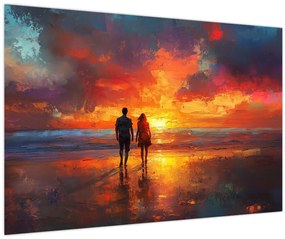 Tablou - Plimbare pe plajă (90x60 cm)