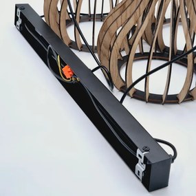 Lustră pe cablu TUCCI 3xE27/15W/230V stejar/negru