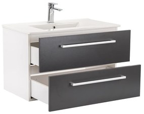 Dulap inferior Vario Clam 80 cu lavoar alb-antracit