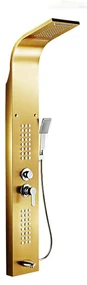 Panou dus hidromasaj inox  4 functii gold satin  TRENDY S