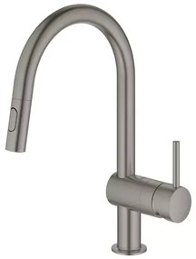 Baterie bucatarie cu dus extractibil Grohe Minta antracit periat Hard Graphite
