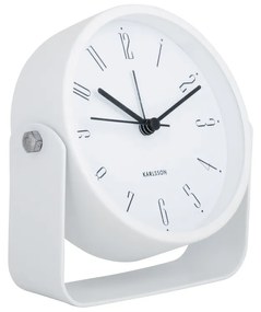 Karlsson 5989WH design ceas cu alarmă alb,diametru 12 cm