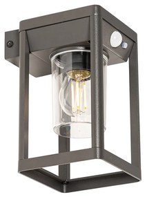 Lampă de perete exterioară gri închis cu LED și lumină reglabilă pe solar - Sonne