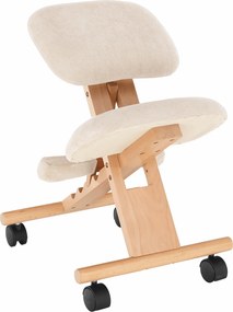 Scaun tip kneeling ergonomic, crem / fag, GROCO