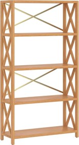 vidaXL Raft cu 5 niveluri, 80x30x146 cm, lemn masiv de stejar