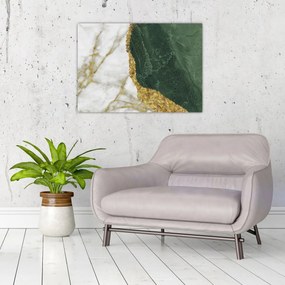 Tablou pe sticlă - Marmură verde N⁰3 (70x50 cm)
