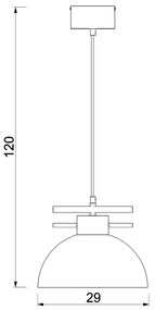 Lustră pe cablu ESTATE 1xE27/15W/230V albastru