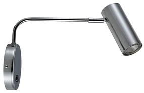 Veioză de perete TUBO WL 1xGU10/50W/230V crom mat Zuma Line 20034-CH-N