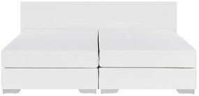 Pat matrimonial 180 cm PREMIER (cu saltele) (alb). 1007429