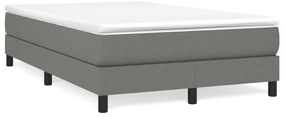 vidaXL Pat box spring cu saltea, gri închis, 120x190 cm, textil