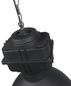 Lampă suspendată industrială mică negru mat - Sicko