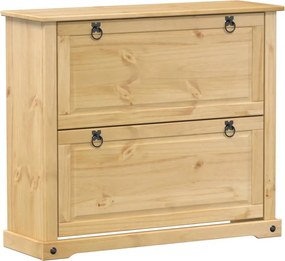vidaXL Dulap pantofi "Corona", 99x32x85 cm, lemn masiv de pin