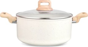 Cratiță Voltz Nice OV54418E24, 24x10,5 cm, 4,7 l, acoperire marmură, inducție, crem melanj