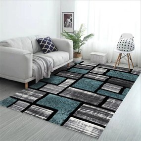 Covor Modern Living , Dormitor Dreptunghiular Romantic 4714 Albastru (Alege dimensiunea: 80 x 150)