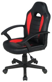 Scaun gaming si birou NOVOKIDS™ Gamer Mini, Rotatie 360 grade, Design ergonomic, Inaltime reglabila 117-127 cm, Latime 60 cm, Max 120 kg, Rosu cu