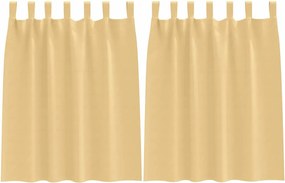 vidaXL Perdele Opaque cu Inel 2 pcs Bej 140 x 140 cm Poliester