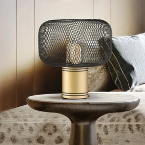 Veioza/Lampa de masa design decorativ modern Osiris auriu/negru