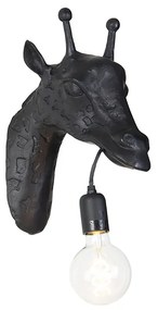 Lampă de perete vintage neagră - Animal Girafă