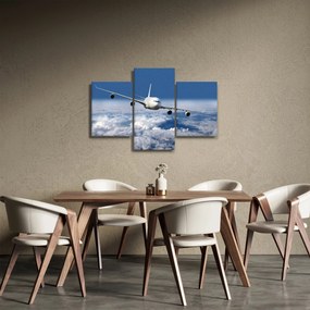 Tablou - Avion în nori (90x60 cm)