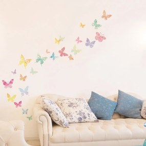 Set 24 autocolante Ambiance Artistic Butterflies
