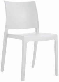 Scaun alb din plastic KLEM