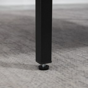 HOMCOM Fotoliu de accent în design scandinav, fotoliu de repaus, fotoliu de accent, aspect de in, lemn de cauciuc, Gri + Negru + Maro | Aosom Romania