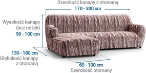 Gaico Huse bielastice OCEANO NOU bordo-maroniu canapea cu otoman stânga (l. 170 - 300 cm)