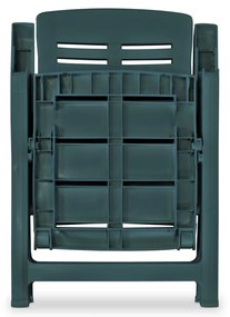 Set mobilier bistro, 3 piese, verde, plastic Verde, 3