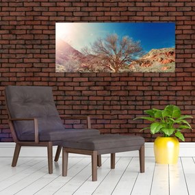 Tablou cu cu copac în deșert (120x50 cm)