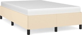 vidaXL Cadru de pat fără saltea cremă 120x190 cm țesătură