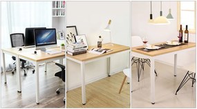Birou cu blat decor stejar LEWODA 120x60