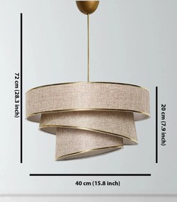 Lustra Couper - Beige, Gold, Soclu E27, Max. 45 - 60W