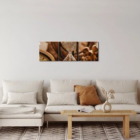 Tablou cu clepsidră (cu ceas) (90x30 cm)