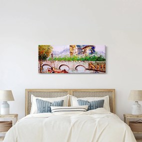 Tablou - Pictură în ulei a orașului (120x50 cm)