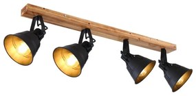 Aplica de perete / tavan stil industrial cu 4 spoturi GÜNTHER