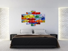 Tablou - Umbrele colorate (150x105 cm)
