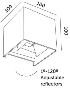 Aplică LED de exterior QUERK 2xLED/3W/230V 3000K IP54 negru