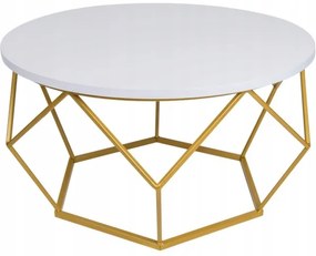 Măsuță de cafea DIAMOND 40x70 cm auriu/alb