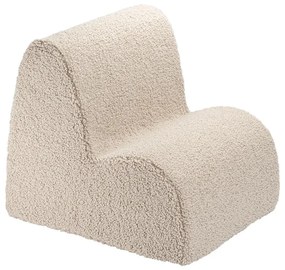 Fotoliu de copii maro deschis cu tapițerie din țesătură bouclé Cloud – Wigiwama