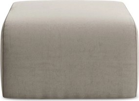 Taburet maro deschis cu tapițerie din catifea Lani – Makamii