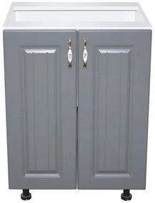 Corp inferior 60 cu 2 usi Zebra MDF gri dungi