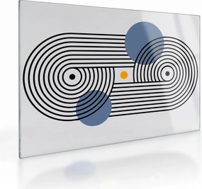 Tablou pe sticlă - Abstracție minimalistă N⁰3 (70x50 cm)