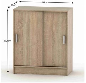 Dulap cu uși glisante BETTY, stejar sonoma
