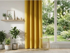 Draperie galbena OXFORD 140x250 cm Agatat: Inele metalice