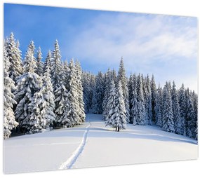 Tablou - Iarna in pădure (70x50 cm)