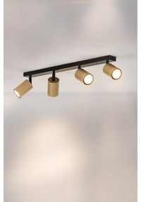 Spot ZOOM 4xGU10/25W/230V negru/auriu