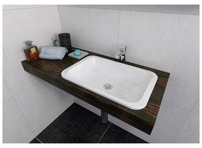 Chiuvetă albă din compozit mineral 55x36 cm Japura – Sapho