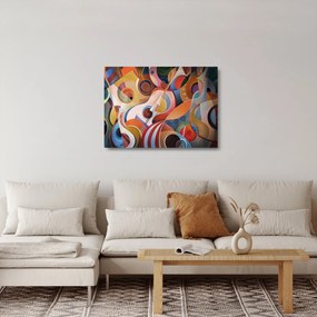 Tablou pe sticlă - Abstract muzical (70x50 cm)
